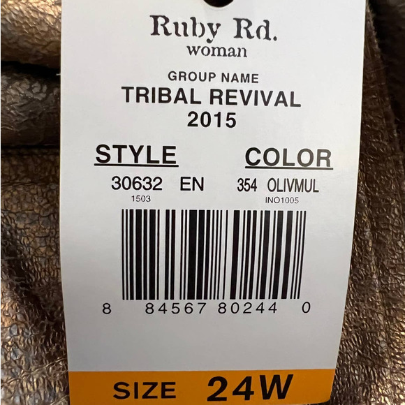 NEW Ruby Rd. Women's Jacket Size 24W in Gold and Gray Snap Front - Picture 8 of 8